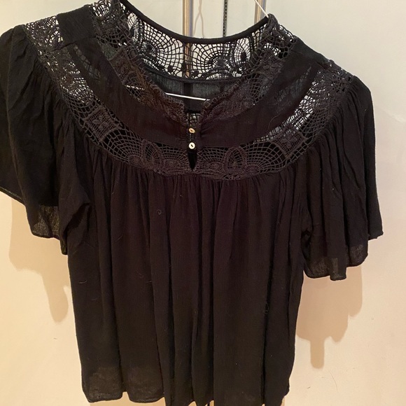 Zara Lace T-Shirt Blouse - Picture 4 of 4